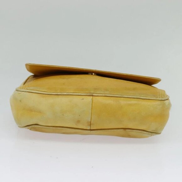 CHANEL Chain Shoulder Bag Lamb Skin Yellow Gold CC - Picture 5 of 15